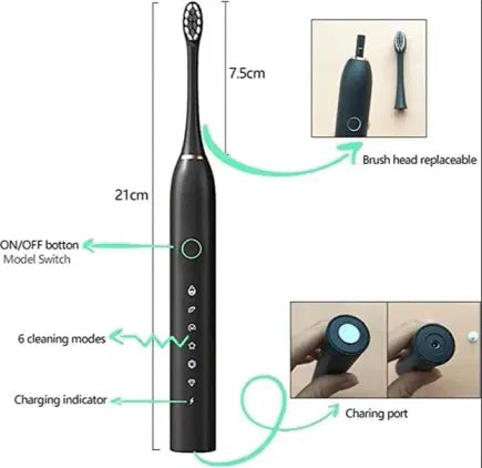 Miloo Electric Toothbrush - Rechargeable Sonic Toothbrush