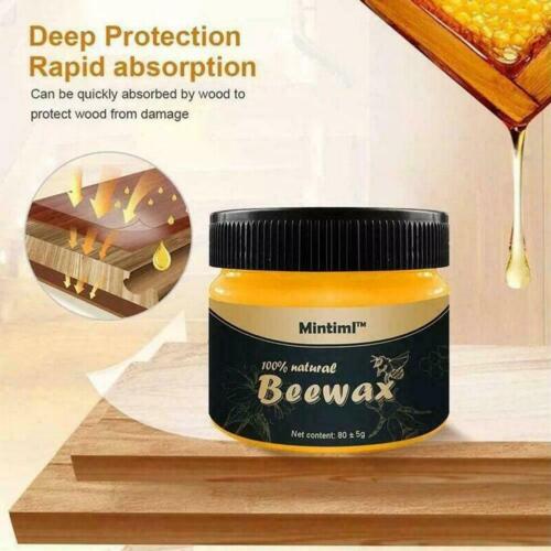 100% Natural Beeswax Wood Polish (85g)